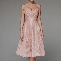 Robe de soirée sexy à volants, robe mi-longue à bretelles pour femmes, robe trapèze à taille haute, robe sans manches brodée, robe trapèze dos nu