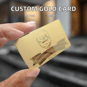 Carte de visite personnalisée CLF haut de gamme en acier inoxydable doré effet miroir, impression numérique concave, pelliculage résistant à l'effilage - Product Image 2