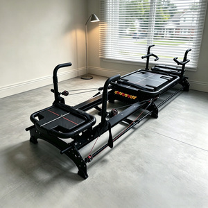 Máquina <span class=keywords><strong>de</strong></span> <span class=keywords><strong>Pilates</strong></span> Reformer <span class=keywords><strong>de</strong></span> Aleación <span class=keywords><strong>de</strong></span> Aluminio <span class=keywords><strong>de</strong></span> Grado Comercial con Estructura Resistente y 8 Resortes <span class=keywords><strong>de</strong></span> Resistencia, Kit <span class=keywords><strong>de</strong></span> Cuerdas y Poleas - Product Image 1