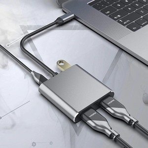 Base de Conexión 4 en 1 Tipo-C a Doble HDMI con USB 3.0, Carga Rápida PD, Expansión Multipantalla para Laptops, Macbook, Teléfono, <span class=keywords><strong>Tablet</strong></span> - Product Image 3