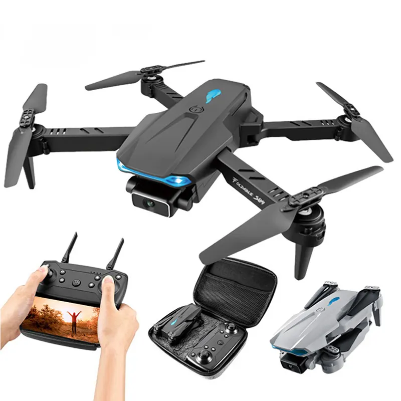 Mini WiFi Fpv görsel konumlandırma Drone yükseklik koruma RC dört pervaneli helikopter HD çift kamera Drones acemi Drone kamera