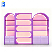 Baishida Retail Store Vitrine LED-Licht MDF-Farbe Kommerzielle benutzer definierte Größe Kosmetik Parfüm Vitrine recycelbar
