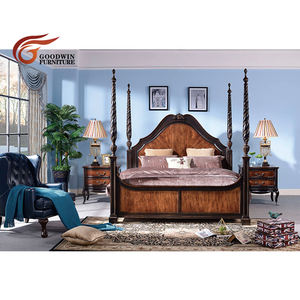 Лидер продаж деревянная антикварная кровать с балдахином WA412 - Product Image 1