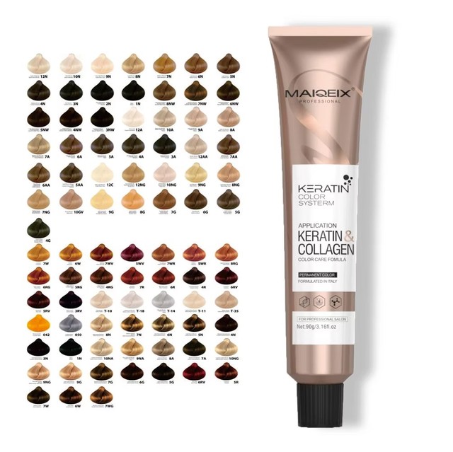 Professional Permanent Hair Dye Cream Hydrating Ingredient Cosmetic Grade Hair Straightening Color Cream