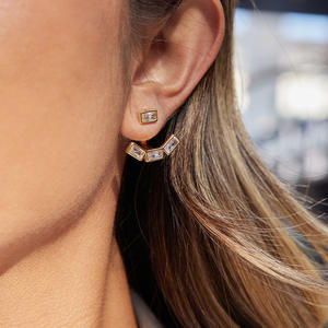 Pendientes de Gota de Esmeralda de Acero Inoxidable Personalizados de Moda 2026, con Forma de Diamante de Laboratorio, Estilo Vintage CROWN, Unisex, para Fiesta - Product Image 3