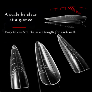 Clear Stiletto <b>Nail</b> Dual Forms Poly UV Gel Quick Building <b>Extension</b> Mold Tips for Finger <b>Nails</b> - Product Image 4