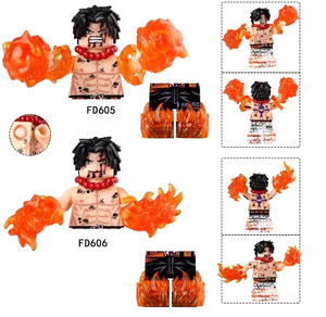 Anime Nhân Vật Ace Mini Hành Động Hình Xây Dựng Khối Thiết Lập Zoro Sanji Robin Nhựa ABS Moc Mô Hình Đồ Chơi - Product Image 3