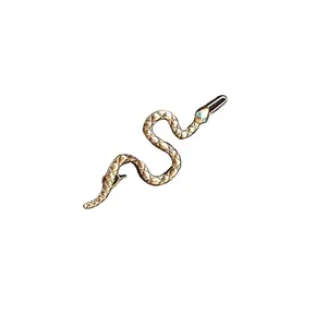 W160 змея заколки для волос заколка для волос в винтажном стиле Медуза заколки уникальный дизайн металлической змеи заколка для волос Головные Уборы Заколка золото