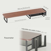 Soporte de Madera para Controlador de Estilo Moderno, Soporte Elevador para PC con Almacenamiento Extra Grande, Escritorios para Computadora, Soporte Elevador para Monitor con USB-C