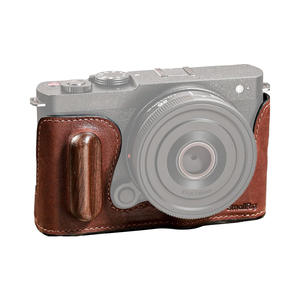 Étui pour appareil photo SMALLRIG de style vintage pour Panasonic <span class=keywords><strong>LUMIX</strong></span> S9, demi-cuir, cadre en aluminium, poignée en bois, trou fileté 1/4 "-20 - Product Image 1
