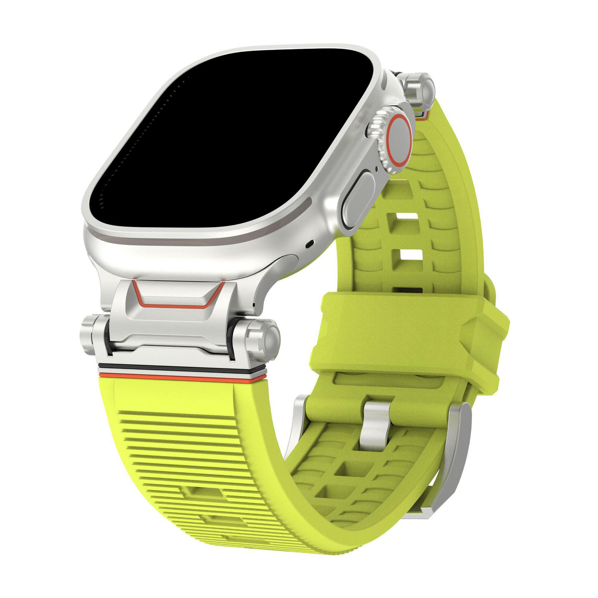 Fluorescent yellow watch strap