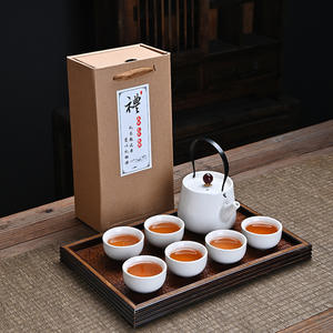 Ru Kiln Tea <b>Set</b> With Handle Ceramic <b>Teapot</b> <b>1</b> Pot 4 <b>Cups</b> Heat Resisting Gift Box <b>For</b> Business Gifts - Product Image 1