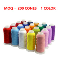 Fil à broder 120D/2 100% polyester multicolore haute ténacité pour machine OEM