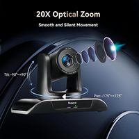 2024 caméra PTZ professionnelle VHD20U zoom optique 20x USB/HDMI caméra de diffusion en direct pour les services d'événements d'église/culte