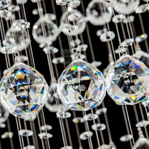 Nuevas escaleras de lujo escalera hogar montaje empotrado grande largo moderno K9 cuentas de cristal araña - Product Image 5