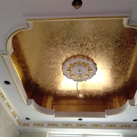 Offre spéciale 8X8.5 Cm 500 pièces par paquet feuille d'or jaune Imitation dorure mur Art artisanat meubles de maison Taiwan feuilles d'or