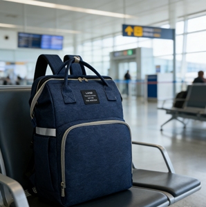 Sac à dos multifonctionnel pour maman, grande capacité, vintage, thermique, imperméable, avec fermeture éclair USB, pour bébé, vente chaude - Product Image 1