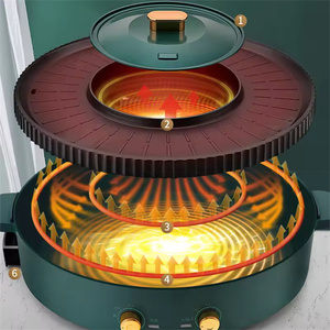 2024 fabbrica all'ingrosso Multi-funzione pentola calda cibo caldo Set senza fumo <span class=keywords><strong>barbecue</strong></span> elettrico interno Grill con pentola calda - Product Image 5