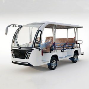 Autobús Turístico Blanco de Tres Filas para Recorridos por el Parque Infantil - Product Image 1