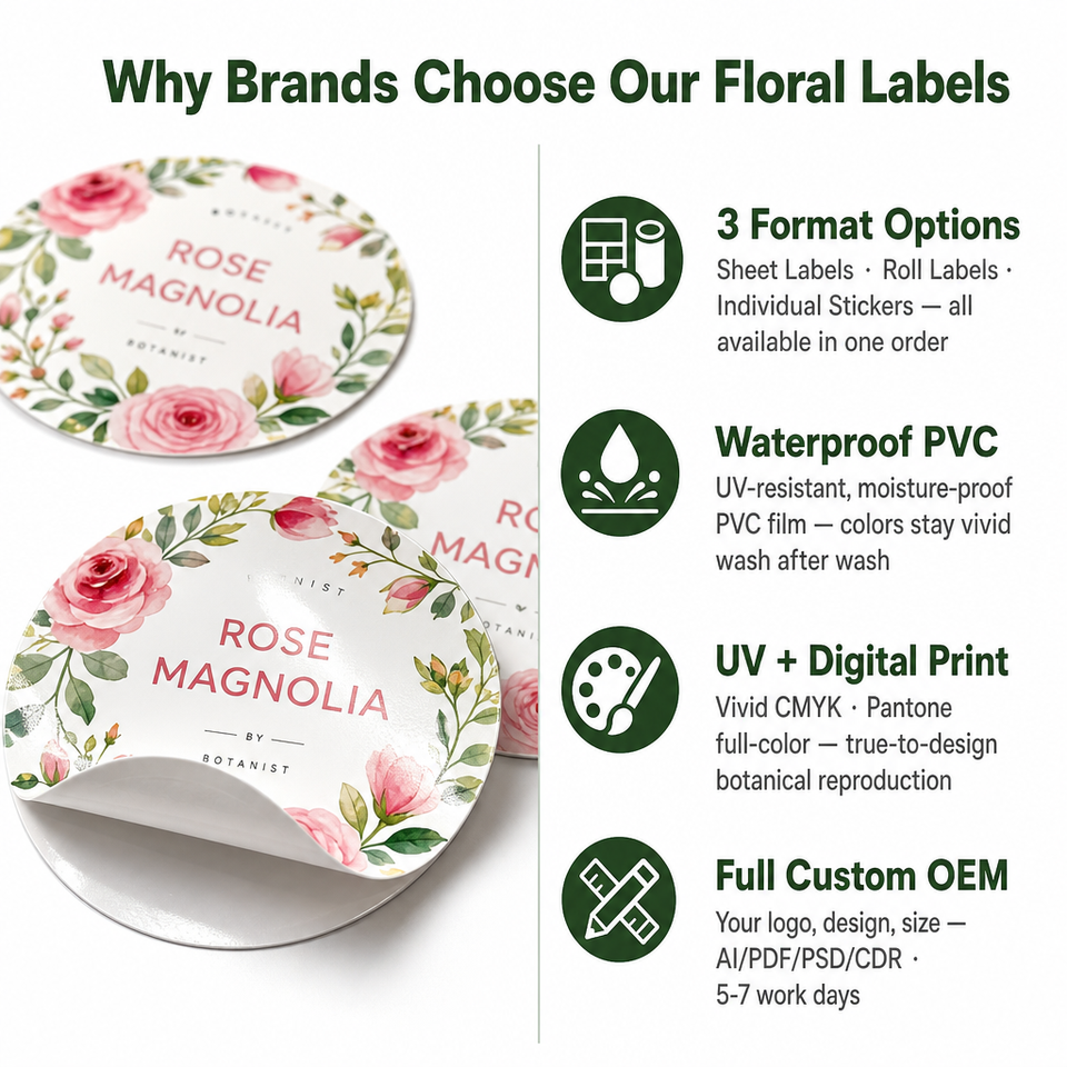 Custom Logo Glossy Waterproof PVC Adhesive Oval Roll Stickers for ...