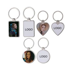 Ww313 Keychain Rectangle Sublimation Transfer <b>Blanks</b> With Metal Round Key <b>Rings</b> for Heat Press - Product Image 2