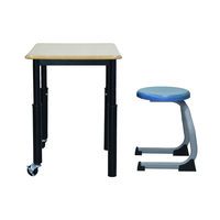 Muebles Escolares, Sillas y Mesa para Aula, Conjunto de Mesa y Silla Escolar Ajustable