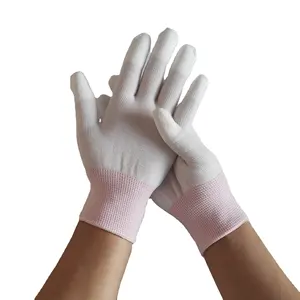 Electrical Hand Gloves PU Coating ESD Top Fit Work Glove