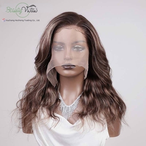 Nouveau design 13*4 perruque de cheveux humains vierges longs couleur HD dentelle frontale européenne mèches brunes Style droit perte de cheveux crue - Product Image 6