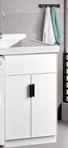 Mueble Moderno de <span class=keywords><strong>Aluminio</strong></span> Integrado para Balcón con Fregadero, Puerta de Melamina, MDF, Desagüe de Cobre, Resistente al Agua, para <span class=keywords><strong>Lavadora</strong></span> - Product Image 5