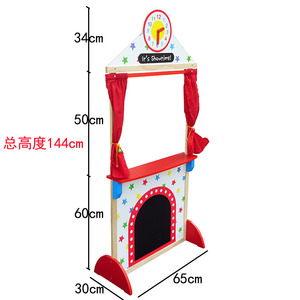 Teatro <span class=keywords><strong>di</strong></span> burattini educativo in legno gioco <span class=keywords><strong>di</strong></span> ruolo per bambini giocattolo teatro <span class=keywords><strong>di</strong></span> burattini in legno con tende teatro <span class=keywords><strong>di</strong></span> spettacolo <span class=keywords><strong>di</strong></span> burattini per bambini in legno - Product Image 4