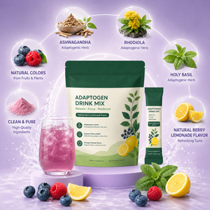 Nutrition sportive Mélange adaptogène pour boissons pour adultes Suppléments d'électrolyte de magnésium Vitamine D3 Poudre pour le calme et le soulagement du stress - Product Image 3