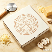 Boîtes à pizza personnalisées en gros avec logo, blanc laiteux, laminées mates, gaufrées, portables, résistantes à l'huile, empilables et écologiques