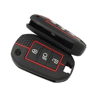 Pour Peugeot Remote Case Protect Shell Fabricant Silicone Couverture de clé de voiture avec porte-clés