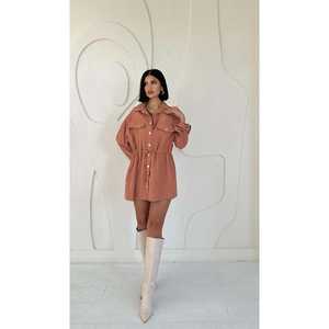 Chemises tunnel à motif carreaux pour femmes avec boutons-pression – Collection en gros de blouses et chemises - Product Image 3