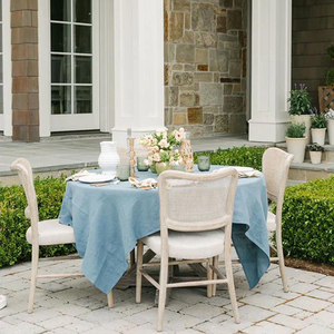 Élevez votre décoration intérieure avec une nappe en lin de banquet moderne de 8 pieds, couverture tissée pour tables de banquet de 8 pieds, motif solide - Product Image 3