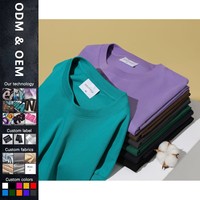 Amerikanischer Streetwear Elite-Grade Textur-Look Locker Geschnittenes Design Großhandel Mengenrabatt 300 Gramm 100% Baumwolle Schwergewichts-Oversized-T-Shirt