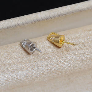 Pendentif en argent S925 Wenchi pour femme, à faire soi-même, avec perle, petit cône Baotou, accessoires 8-10, plateau vide, modèle Chine 14234, pour la fabrication de bijoux - Product Image 2