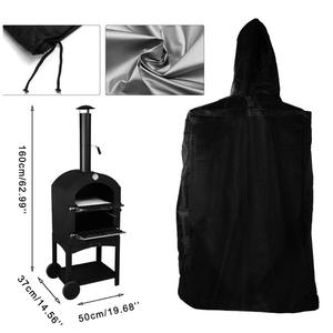 Housse de protection pour barbecue extérieur 165x65x45cm, imperméable, anti-poussière, en tissu Oxford noir, avec cordon de serrage, protection pour four à pizza - Product Image 2