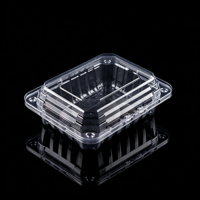 Conteneur alimentaire transparent en PET sans BPA, écologique, avec couvercle verrouillable, empilable, robuste, gain de place, résistant aux basses températures, vente en gros OEM