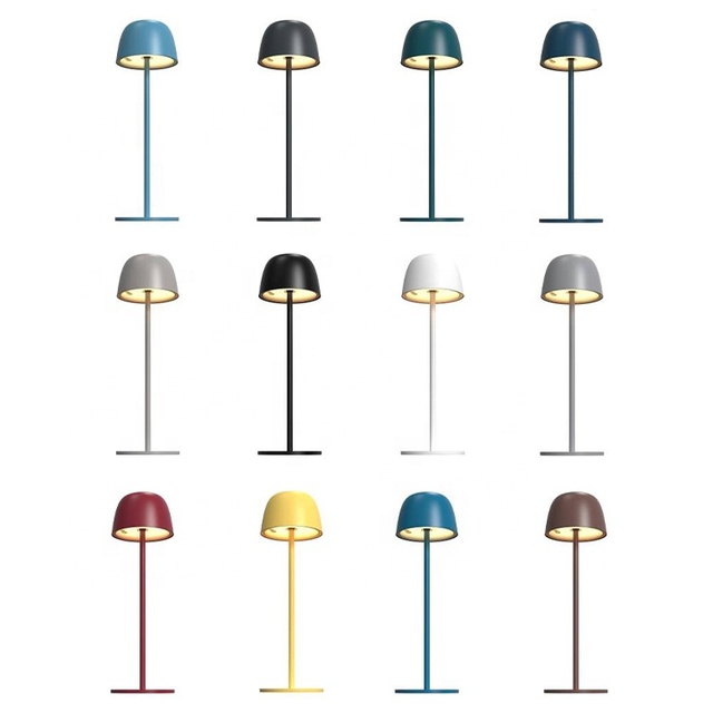 Modern Wireless Rechargeable Battery-Powered RGB LED Table Lamp IP54 Waterproof Touch Control Multicoloured