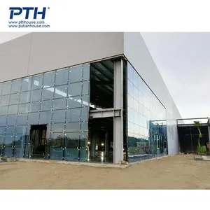 Modern prefabrik çelik yapı binası prefabrik depo/atölye/uçak Hangar/ofis inşaat malzemesi