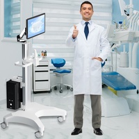Chariot dentaire réglable en hauteur OEM/ODM Likaymo avec bras pneumatique en plastique pour hôpital, bureau, hôtel, salon