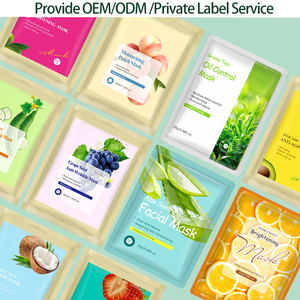 Mascarilla hidratante de colágeno para hombre y mujer, mascarilla de algodón con suero blanqueador brillante, de seda, naranja y sangre, oem, vitamina c - Product Image 6