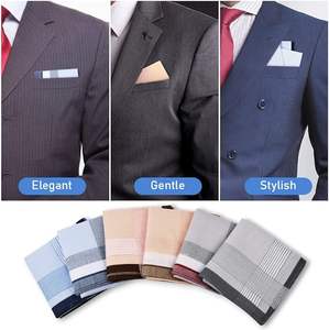 Mouchoirs en <span class=keywords><strong>coton</strong></span> rayés 40x40cm, teints en fil, <span class=keywords><strong>pour</strong></span> hommes, vente en gros en vrac, directement <span class=keywords><strong>de</strong></span> l'usine OEM, idéal comme <span class=keywords><strong>cadeau</strong></span>, lot <span class=keywords><strong>de</strong></span> douze. - Product Image 6