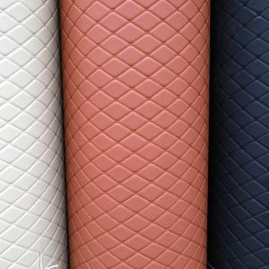 Tapis de sol de voiture en faux <span class=keywords><strong>cuir</strong></span> <span class=keywords><strong>matelassé</strong></span>, emballage en rouleaux avec différents design sur mousse, nouveauté - Product Image 5