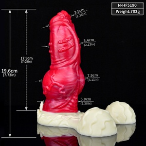 Dildo para Perros NNSX con Testículos Grandes, Pene Artificial de Animal para Estimulación Vaginal, Clítoris y Punto G, Juguetes Sexuales para Mujeres - Product Image 2