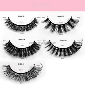 Precio de Fábrica, 10 Pares de Pestañas Naturales y Sintéticas, Curvatura DD, Estilos Mixtos, Tira Completa, Pestañas Rusas Personalizadas para Rusas - Product Image 5