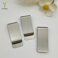 Penjepit Uang Stainless Steel Tipis Minimalis, Dompet Saku Depan, Penjepit Kartu untuk Pria, Hadiah Bisnis