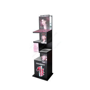 Metal Powder Coated Customizable Cosmetic Beauty Store Lip Gloss <b>Display</b> Stand with Logo Shelves Lipstick Floor <b>Display</b> <b>Rack</b> - Product Image 1