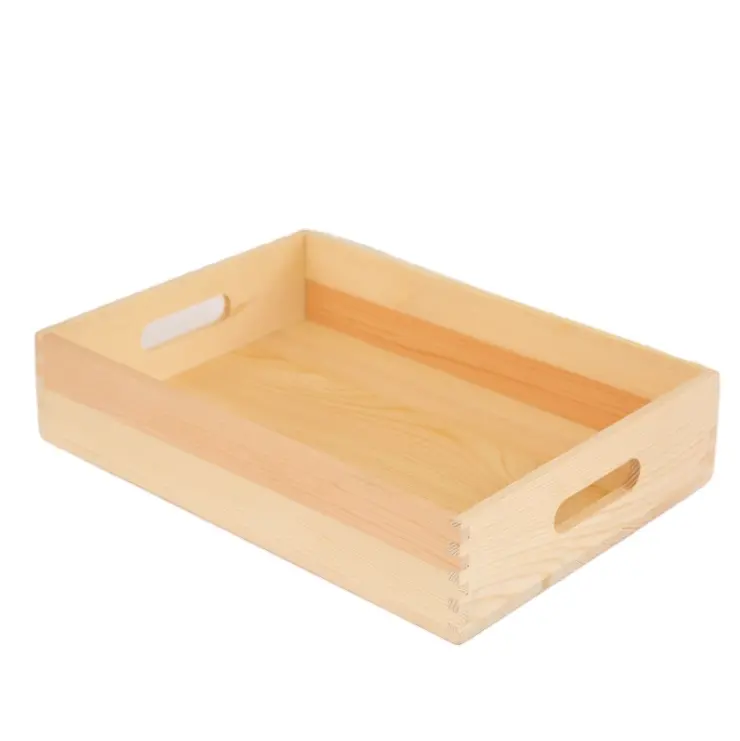 Custom Logo Storage Wooden natural color packaging box crate for fruit